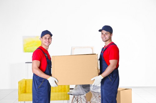 Balham removal service team packing boxes and fragile items