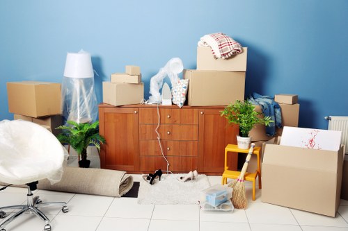 Packing and loading furniture into a moving truck in Balham