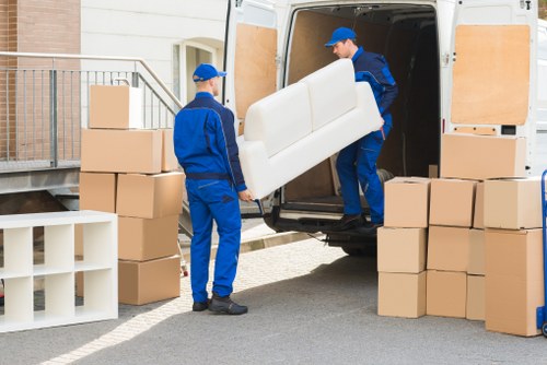 Careful furniture loading for a Balham property move