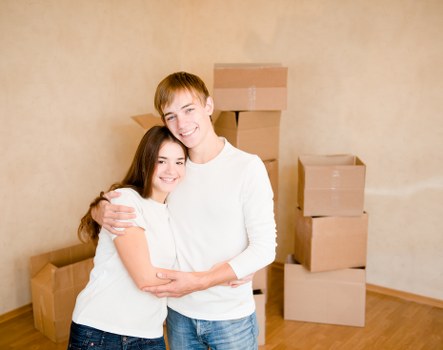 Boxes and furniture loaded for a Balham house move