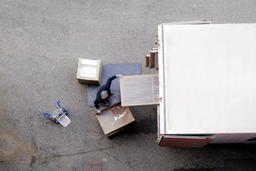 Removal van outside a Balham property during loading