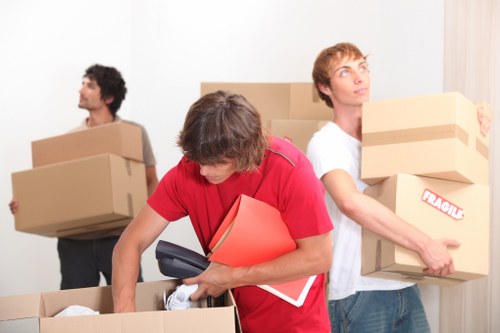 Supervisor reviewing safety procedures before a moving operation