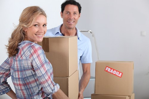 Packed student belongings ready for a Balham move