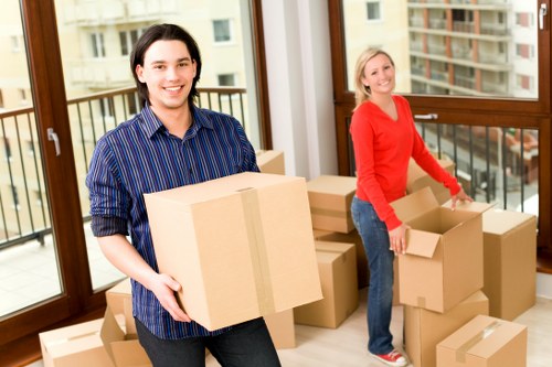 Office furniture and equipment prepared for a Balham commercial move